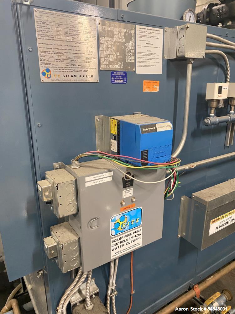 Used Rite Boiler Co. Model 105S Natural Gas-Fired Low Pressure Steam Boiler – 19 BHP – Built 2020