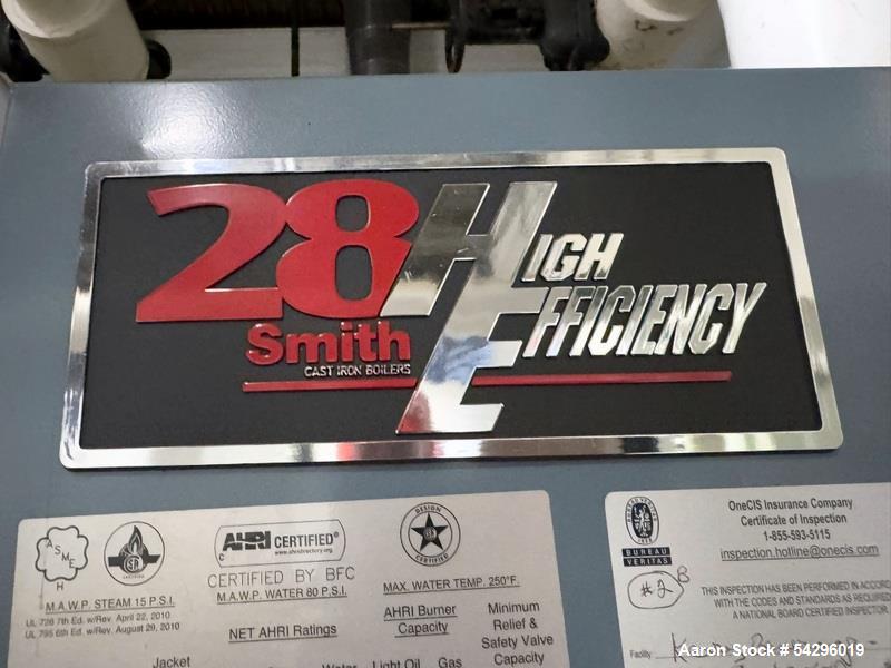 Used Smith Cast Iron Steam Power-Burner Boiler, 28HE Series.