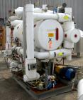 USED: Syltherm skid consisting of (1) ITT shell and tube heat exchanger, shell and tubes rated 150 psi at 375 deg F; (1) Goulds centrifugal pump, model 3296, 316 stainless steel, rated 135 gallons pe...
