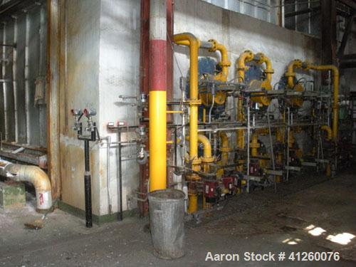 Used -Foster Wheeler Waste Heat Steam Boiler. Capable of 339 mm btu/hour, 339,000 #/hour steam. Consists of (6) Combustion Associates of Canada combustion units, model QED615G, 56.5 mm btu/hour.