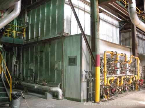 Used Foster Wheeler Waste Heat Steam Boiler. Capable of 360 mm btu/ hour, 360,000 #/hour steam. Consists of (6) Todd combustion units, model SU565XGXBX1, 60 mm btu/hour.
