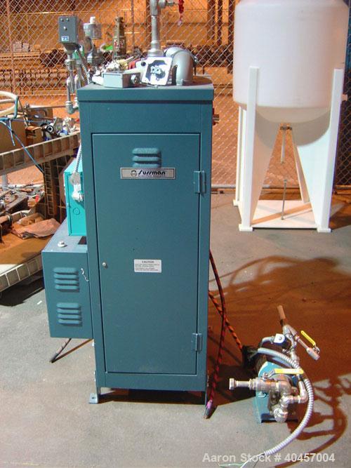 Used Sussan Electric boiler/clean steam generator. 480VAC/150 amp/3 ph, with stainless steel boiler, and 480 VAC disconnect panel and water feed pump.
