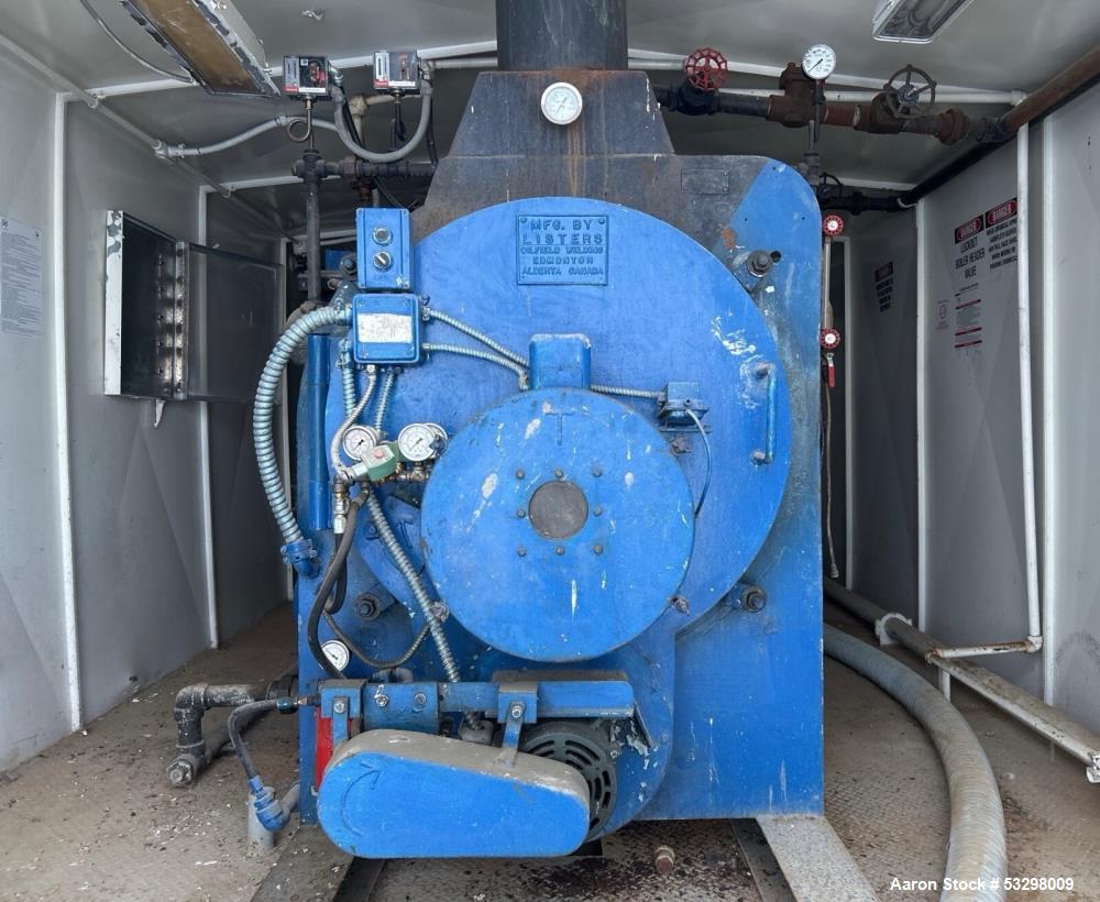 Used Lister 100 HP Steam Boiler – Dual Fuel (Natural Gas or Oil)