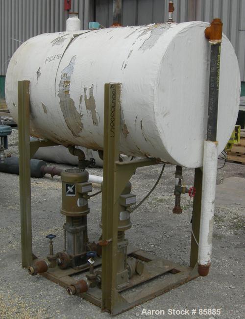 Used Burnham Corporation 3 Pass Steam Boiler, Model 3P-100-50-G-GP. Steam capacity rated 3450 LBS/HR. Max steam 150 PSI. 100 nominal boiler HP, heating surface 500 square feet. Natural gas fired with...