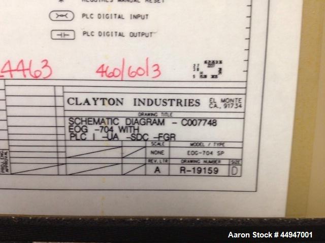 Used Clayton Steam Generator, Model E704. 700 BHP.