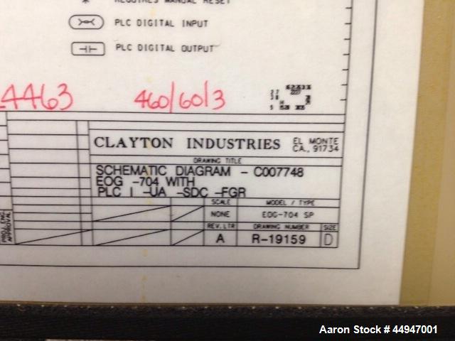 Used-Clayton Steam Generator, Model E704. 700 BHP.