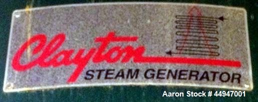 Used-Clayton Steam Generator, Model E704. 700 BHP.