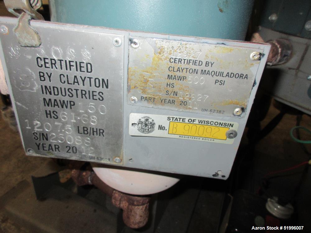 Used Clayton Boiler/Steam Generator