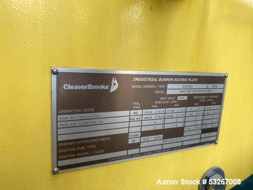 Cleaver Brooks D-Type Watertube Boiler, Model CW-NB-500D-110.