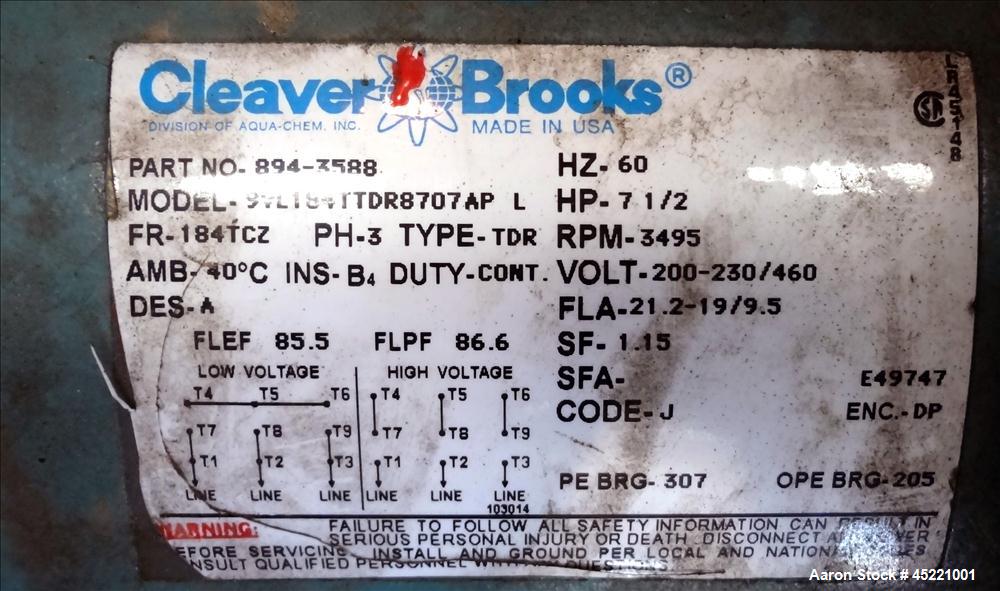 Used Cleaver Brooks FLX Flexible Water Tube Boiler, Model FLX-700-1100-160HW