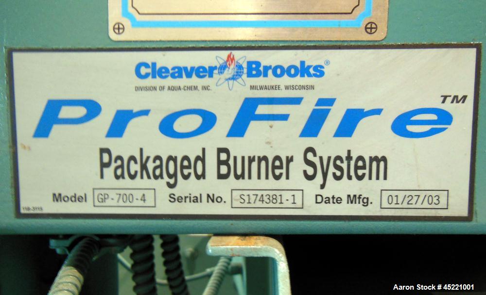 Used Cleaver Brooks FLX Flexible Water Tube Boiler, Model FLX-700-1100-160HW