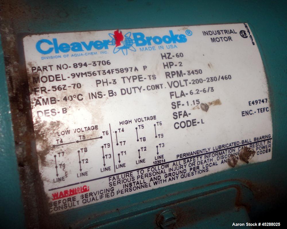 Used Cleaver Brooks M4 Water Tube Boiler, Model M4P-700-3000, Series 700