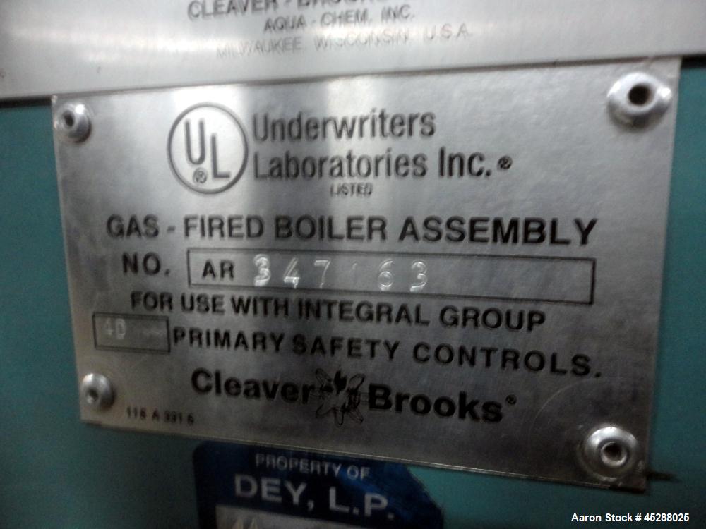 Used Cleaver Brooks M4 Water Tube Boiler, Model M4P-700-3000, Series 700