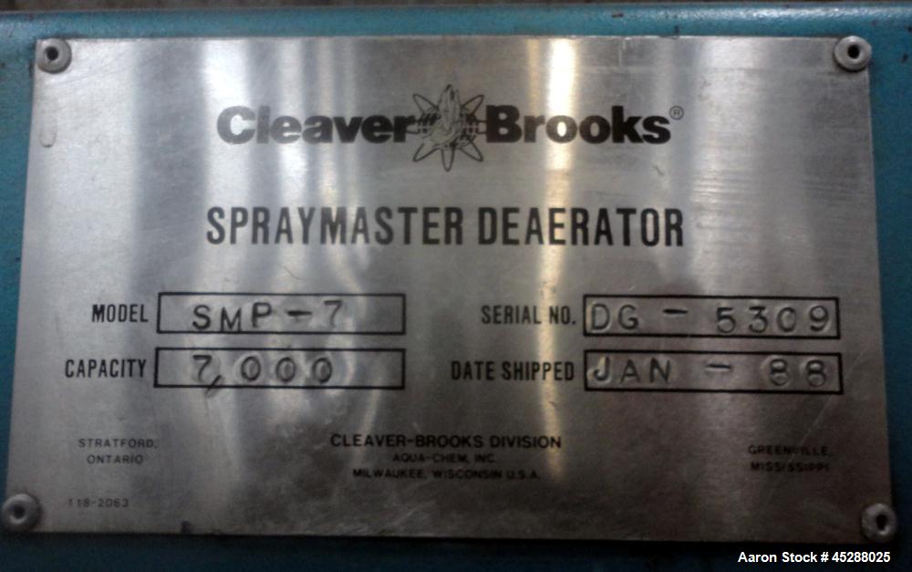 Used Cleaver Brooks M4 Water Tube Boiler, Model M4P-700-3000, Series 700