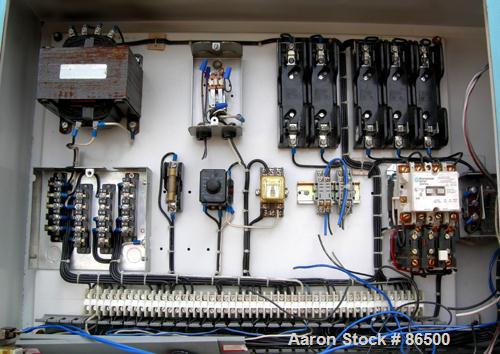 Used Cleaver Brooks Commercial Water Tube Boiler, Model M4W-5000, Series 700 MG. Natural gas firing, approximate 6000 CFH. Max input 6,000,000 BTU/HR, max output 4,800,000 BTU/HR. 4124 LBS/HR of stea...
