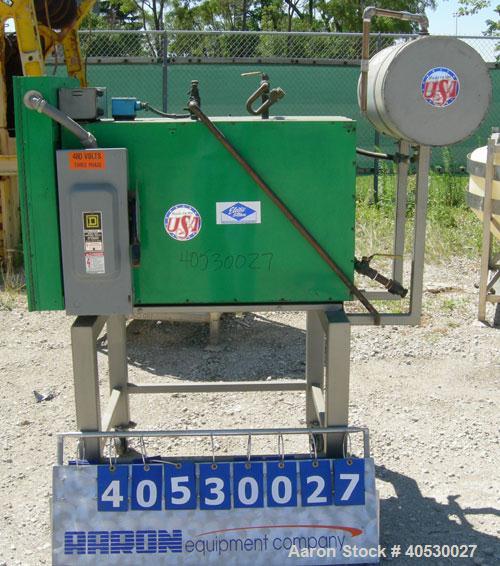 Used Electro-Steam Little Giant LB Series Steam Generator, Model LB-60. Approximate 60 kw, 6 bhp, 207 pounds an hour steam capacity. Gross BTU output 201,000. 3/60/480 volt, 100 psi. Mounted on a car...