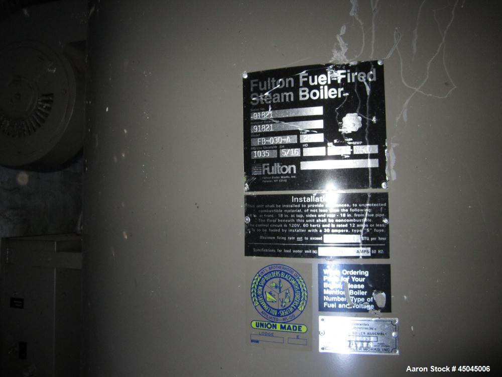Used Fulton Boiler, Model FB-030-A