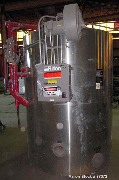 Used Fulton Fuel Fired Steam Boiler, Model FB-080-A