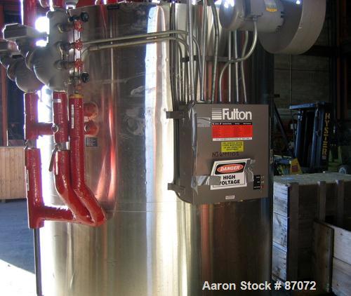 Used Fulton Fuel Fired Steam Boiler, Model FB-080-A