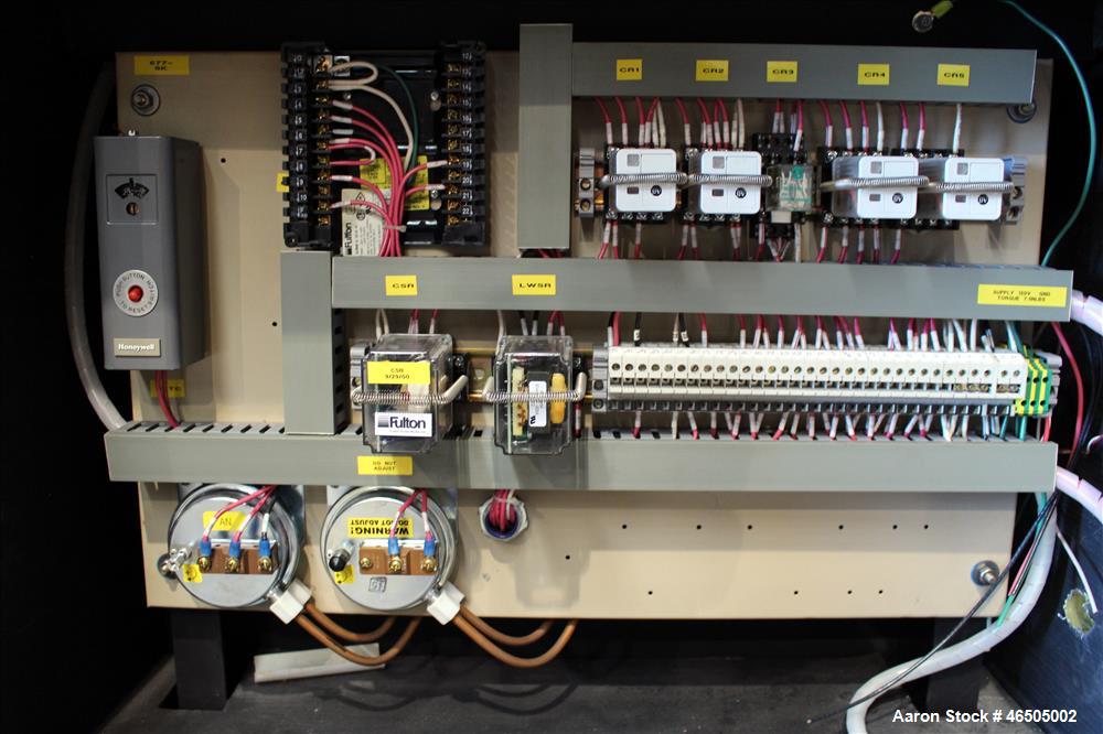 Used Fulton PulsePak Combustion Hydronic Boiler, Model PHW-1400SM. 1,400,000 BTU/HR. Approximate 36 bhp, 160 psi working pressure. Natural Gas. Water content 80 gallons. Includes temperature controll...