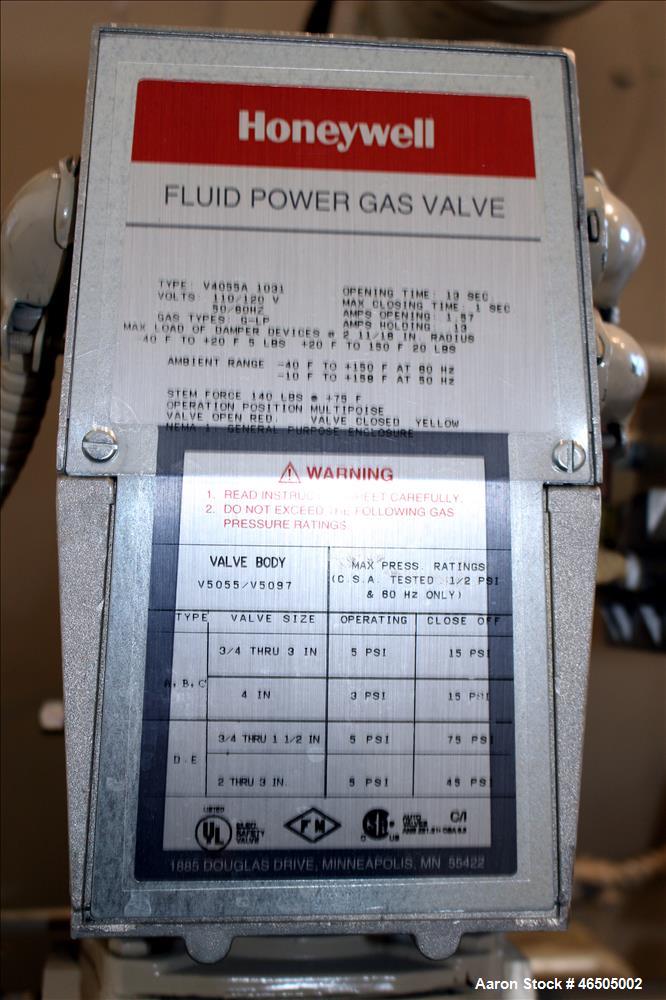 Used Fulton PulsePak Combustion Hydronic Boiler, Model PHW-1400SM. 1,400,000 BTU/HR. Approximate 36 bhp, 160 psi working pressure. Natural Gas. Water content 80 gallons. Includes temperature controll...