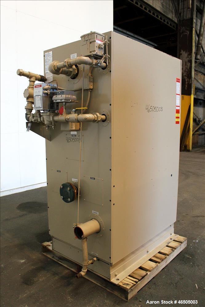 Used Fulton PulsePak Combustion Hydronic Boiler, Model PHW-1400SM. 1,400,000 BTU/HR. Approximate 36 bhp, 160 psi working pressure. Natural Gas. Water content 80 gallons. Includes temperature controll...