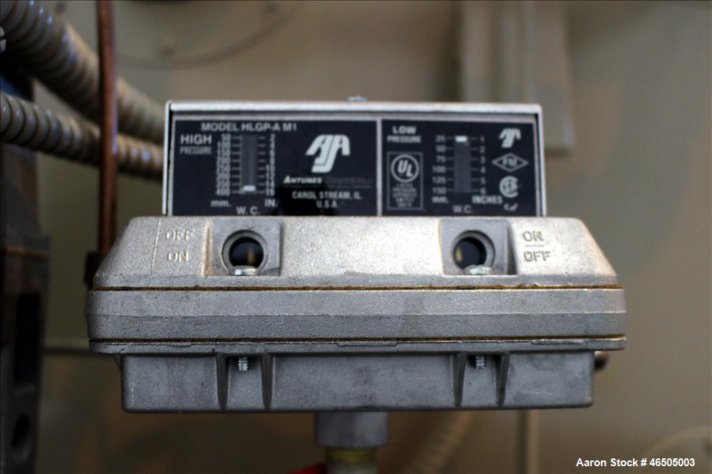 Used Fulton PulsePak Combustion Hydronic Boiler, Model PHW-1400SM. 1,400,000 BTU/HR. Approximate 36 bhp, 160 psi working pressure. Natural Gas. Water content 80 gallons. Includes temperature controll...