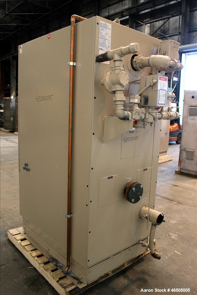 Used Fulton PulsePak Combustion Hydronic Boiler, Model PHW-1400SM. 1,400,000 BTU/HR. Approximate 36 bhp, 160 psi working pressure. Natural Gas. Water content 80 gallons. Includes temperature controll...
