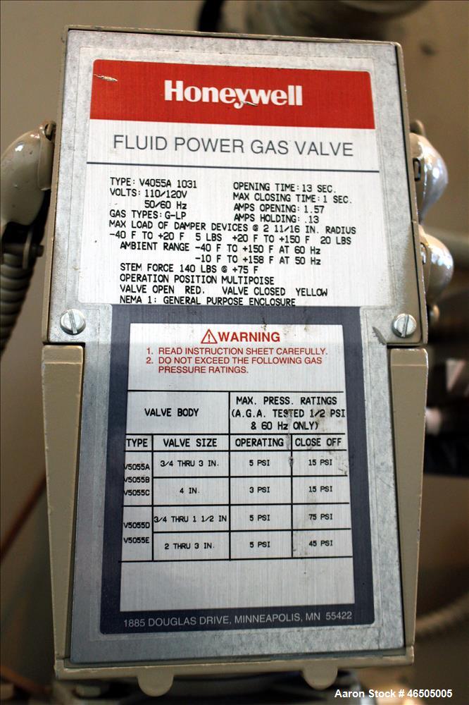 Used Fulton PulsePak Combustion Hydronic Boiler, Model PHW-1400SM. 1,400,000 BTU/HR. Approximate 36 bhp, 160 psi working pressure. Natural Gas. Water content 80 gallons. Includes temperature controll...