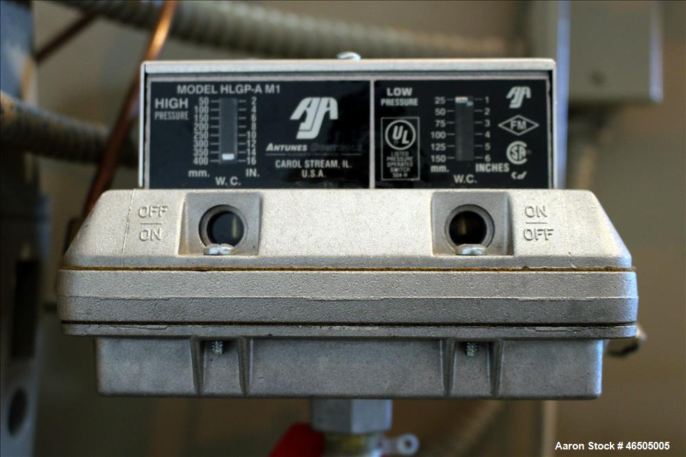 Used Fulton PulsePak Combustion Hydronic Boiler, Model PHW-1400SM. 1,400,000 BTU/HR. Approximate 36 bhp, 160 psi working pressure. Natural Gas. Water content 80 gallons. Includes temperature controll...