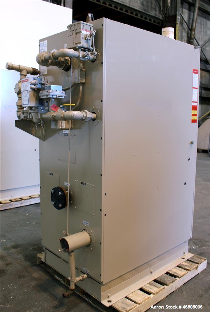 Used Fulton PulsePak Combustion Hydronic Boiler, Model PHW-1400SM. 1,400,000 BTU/HR. Approximate 36 bhp, 160 psi working pressure. Natural Gas. Water content 80 gallons. Includes temperature controll...