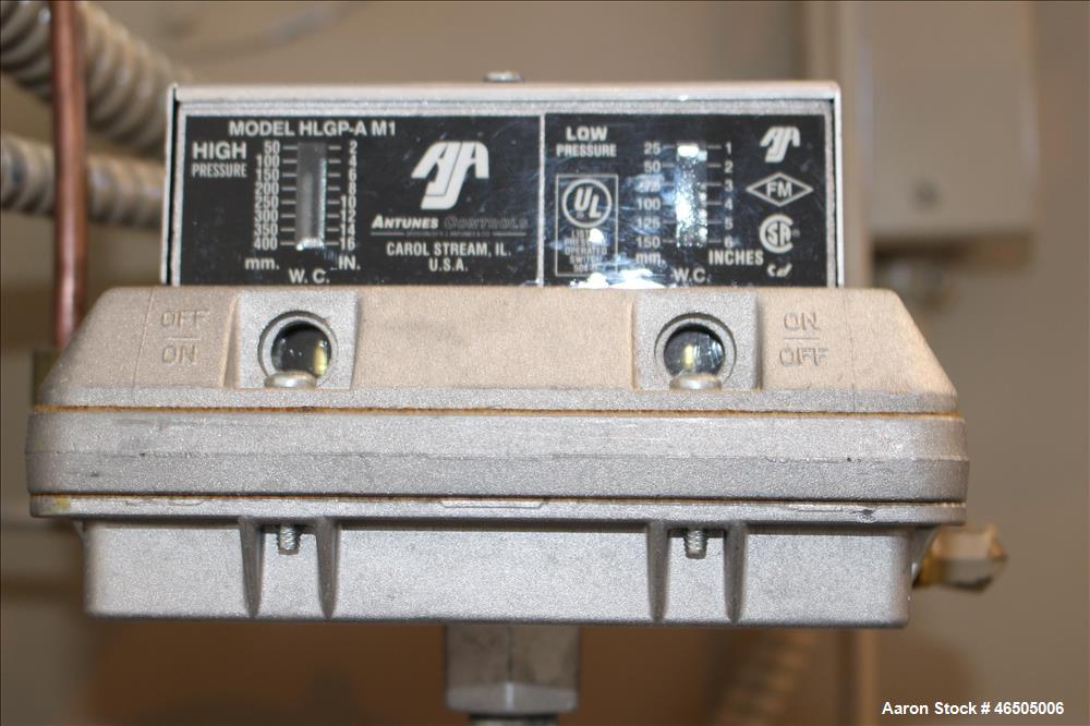 Used Fulton PulsePak Combustion Hydronic Boiler, Model PHW-1400SM. 1,400,000 BTU/HR. Approximate 36 bhp, 160 psi working pressure. Natural Gas. Water content 80 gallons. Includes temperature controll...