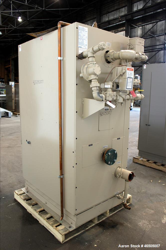 Used Fulton PulsePak Combustion Hydronic Boiler, Model PHW-1400SM. 1,400,000 BTU/HR. Approximate 36 bhp, 160 psi working pressure. Natural Gas. Water content 80 gallons. Includes temperature controll...