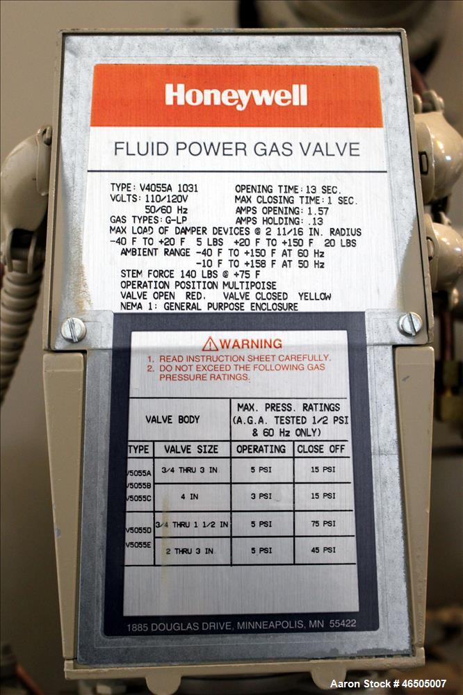 Used Fulton PulsePak Combustion Hydronic Boiler, Model PHW-1400SM. 1,400,000 BTU/HR. Approximate 36 bhp, 160 psi working pressure. Natural Gas. Water content 80 gallons. Includes temperature controll...