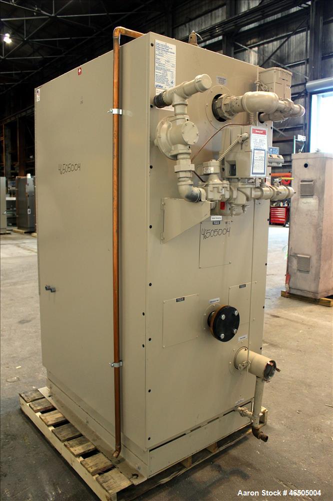 Used Fulton PulsePak Combustion Hydronic Boiler, Model PHW-1400SM. 1,400,000 BTU/HR. Approximate 36 bhp, 160 psi working pressure. Natural Gas. Water content 80 gallons. Includes temperature controll...