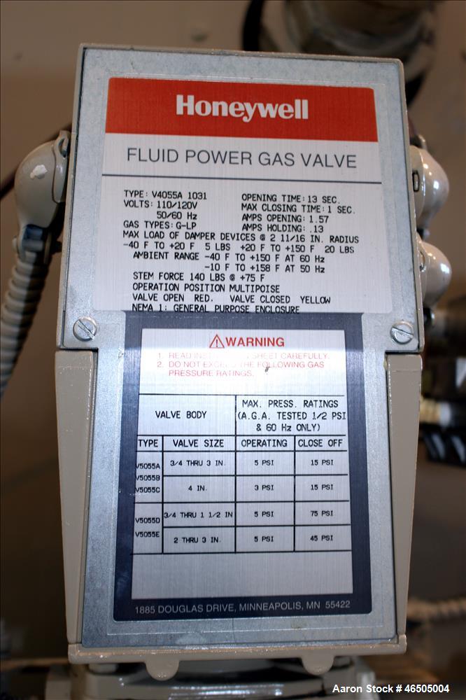 Used Fulton PulsePak Combustion Hydronic Boiler, Model PHW-1400SM. 1,400,000 BTU/HR. Approximate 36 bhp, 160 psi working pressure. Natural Gas. Water content 80 gallons. Includes temperature controll...