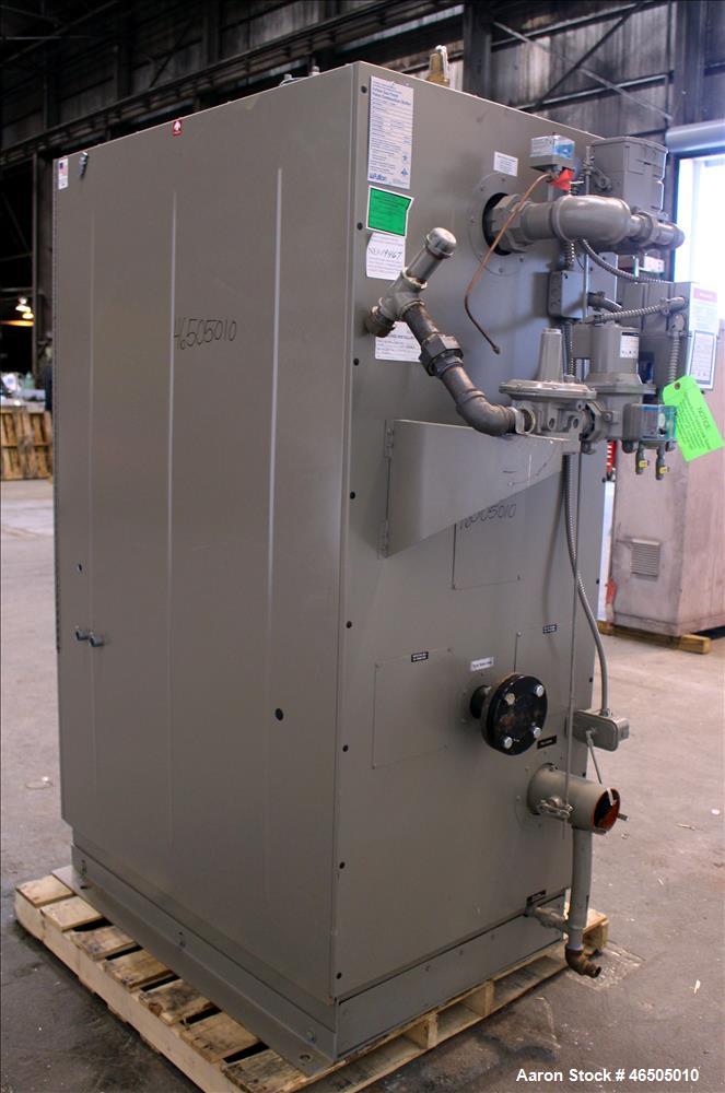 Used Fulton PulsePak Combustion Hydronic Boiler, Model PHW-1400. 1,400,000 BTU/HR. Approximate 36 bhp, 160 psi working pressure. Natural Gas. Water content 80 gallons. Includes temperature controller...