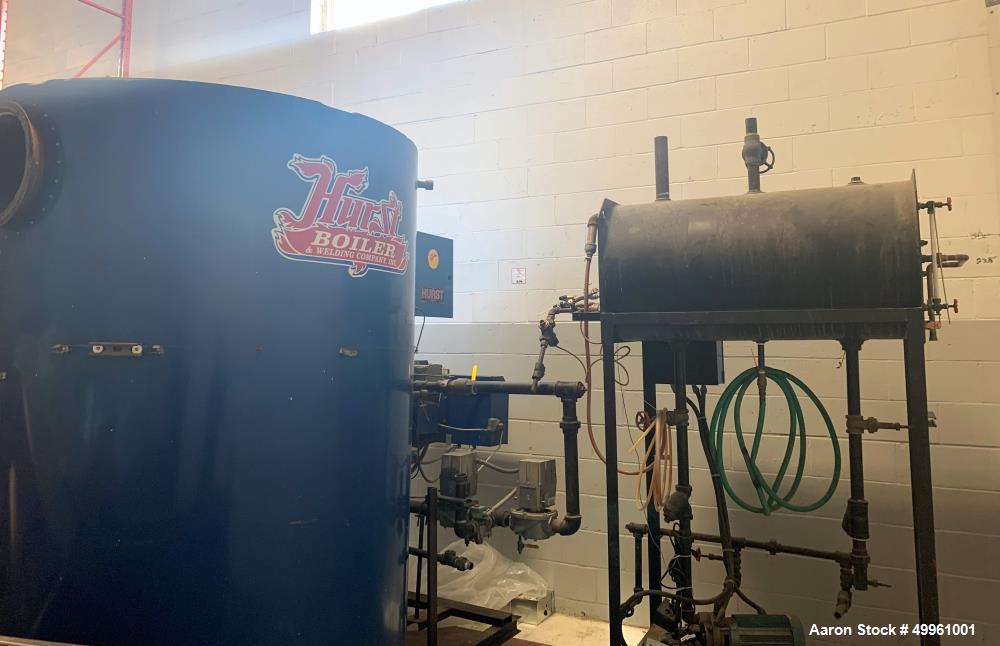 Used Hurst Vertical Steam Boiler, Model 4VT-G-80-150.