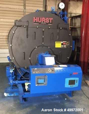 Used- Hurst Steam Boiler, 100 HP, Natural Gas