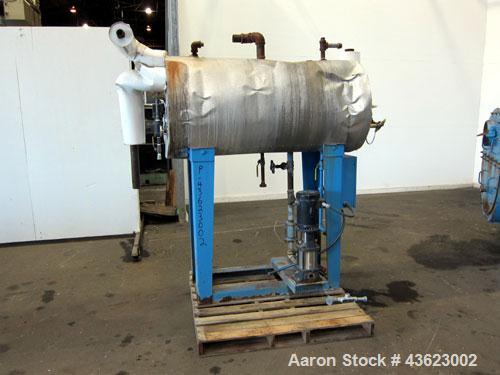 Used Kewanee Packaged Classic III Steam Boiler, Model H3S-50-G. 50 hp, mbh output 1674, 250 Square feet heating surface, 150 psig design pressure. Three pass design. Equipped with a Kewanne Forcedraf...