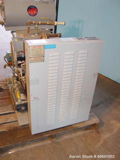Used Electro Steam model LB50 steam generator, National Board #25205. Electric rating: 50 kW. Developed boiler hp: 5 hp. Steam capacity: 173 lb/hr. Gross btu output: 167500 btu/hr. Steam header: 5 in...