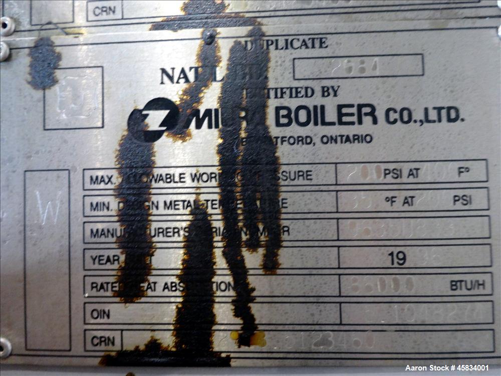 Used Miura Boiler, Model LX-200, 200 HP.
