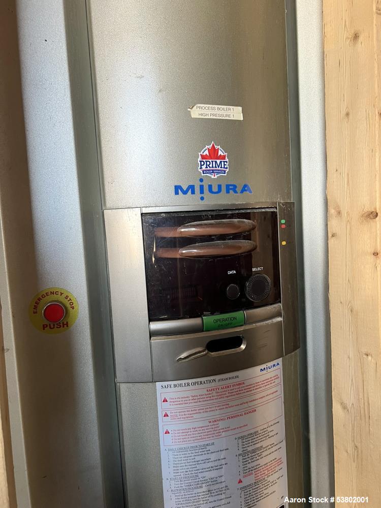 Used Miura LXH-300SG-07 300HP Natural Gas Steam Boiler for Sale