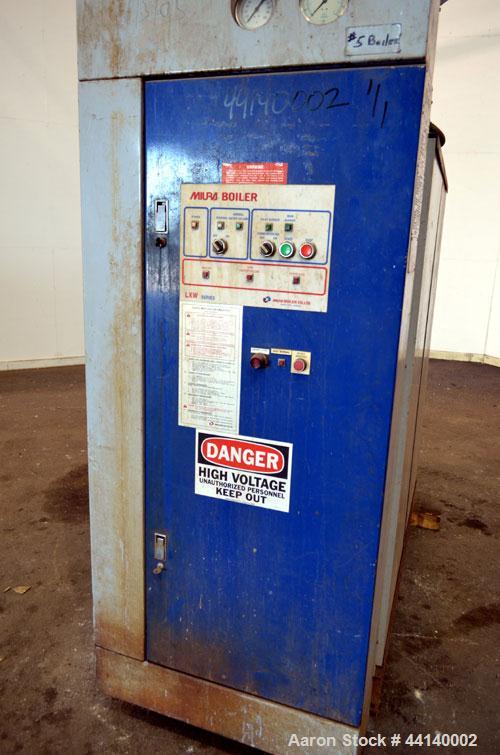 Used Miura LXW Series Natural Gas Fired Hot Water Boiler, Model LXW-100