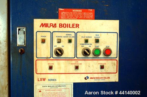 Used Miura LXW Series Natural Gas Fired Hot Water Boiler, Model LXW-100