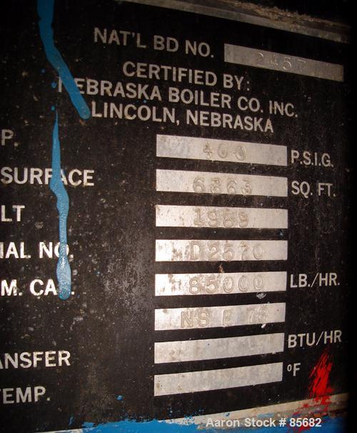Used Nebraska D Type Boiler, Model NS-E-78