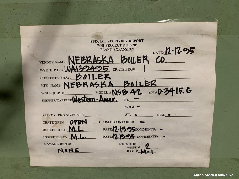 Unused- Nebraska Water Tube Boiler Packaged Steam Boiler With Economizer