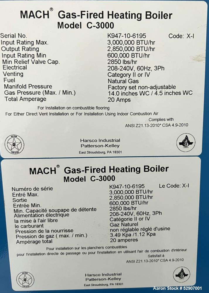 Harsco Industrial MACH Gas-Fired Heating Boiler