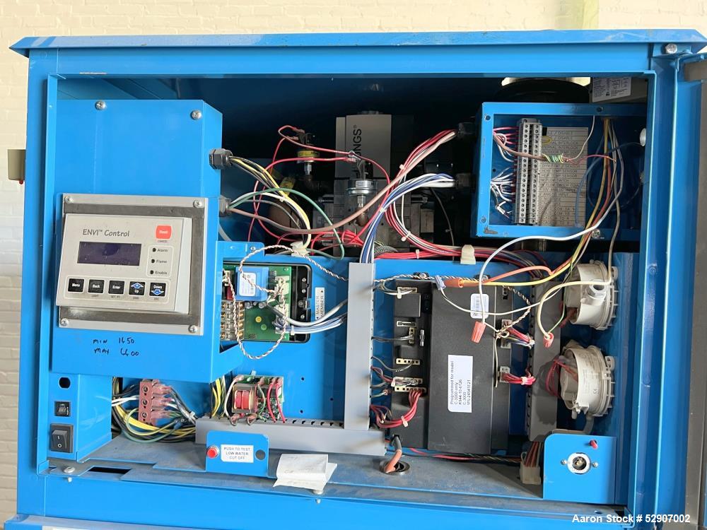 Used Patterson Kelley / Harsco Mach Gas-Fired Heating Boiler, Model C3000. Heating surface 225.4 feet squared. Natural Gas. Input rating Max 3,000,000 BTU/ Hr. Output rating 2,850,000 BTH/hr. Max wor...