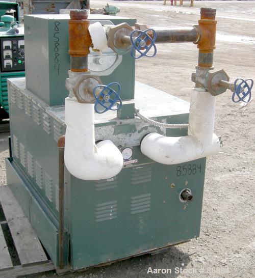 Used Raypak Hydronic Heating Commercial Hot Water Boiler, Model H3-0962, Natural Gas. Max input 961,700 BTU/HR, max output 788,594 BTU/HR. Rated 150 PSI at 250 Degrees F. 78 square foot heating surfa...